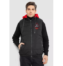 Жилетка чоловіча демісезонна двостороння, колір чорно-червоний, 244R99002