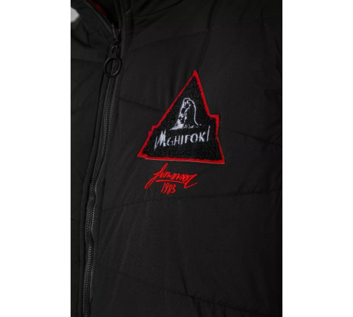 Жилетка чоловіча демісезонна двостороння, колір чорно-червоний, 244R99002