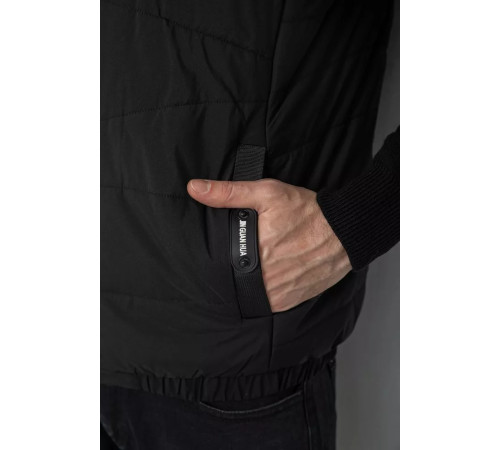 Жилетка чоловіча демісезонна двостороння, колір чорно-червоний, 244R99002