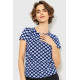 Блуза принтом, цвет сине-белый, 230R112-3.