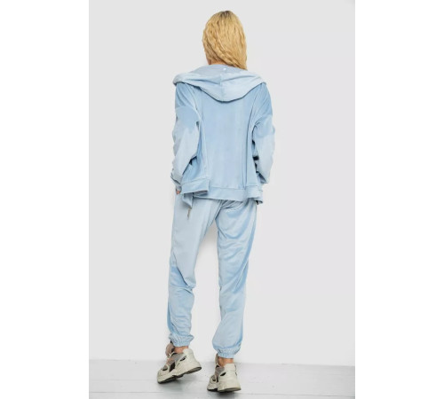 Спортивний костюм жіночий велюровий, колір блакитний, 238R107-1