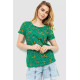 Женская футболка с принтом, цвет зеленый, 244R043
