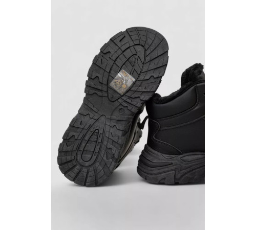 Кросівки жіночі зимові на хутрі, колір чорний, 248RDM11