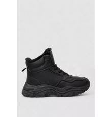 Кросівки жіночі зимові на хутрі, колір чорний, 248RDM11