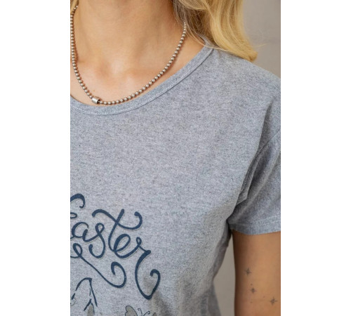 Пижама женская с принтом, цвет серый, 243R2492.