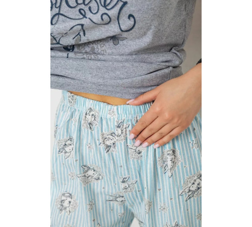 Пижама женская с принтом, цвет серый, 243R2492.