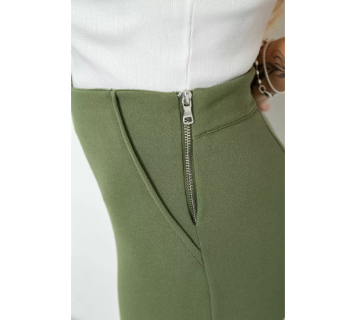Брюки женские однотонные, цвет темно-оливковый, 244R251.