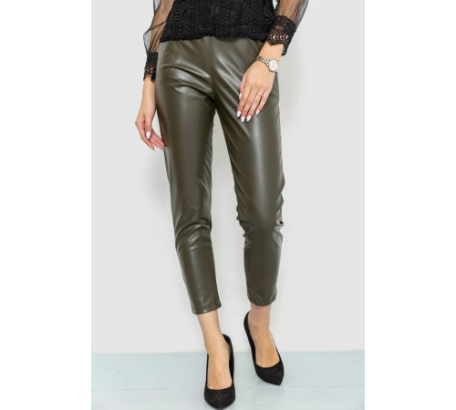 Лосины женские из экокожи, цвет хаки, 214R5032
