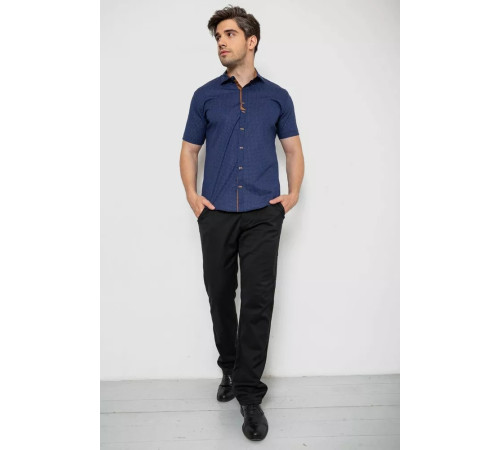 Сорочка чоловіча з принтом, колір синій, 214R7021
