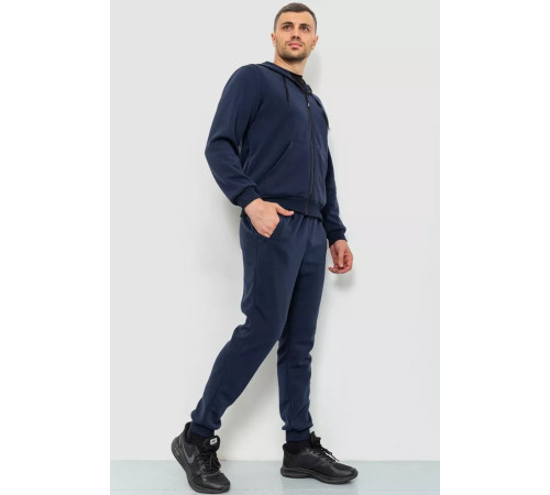 Спорт костюм чоловічий двонитка, колір темно-синій, 119R200-5