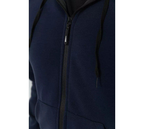 Спорт костюм чоловічий двонитка, колір темно-синій, 119R200-5