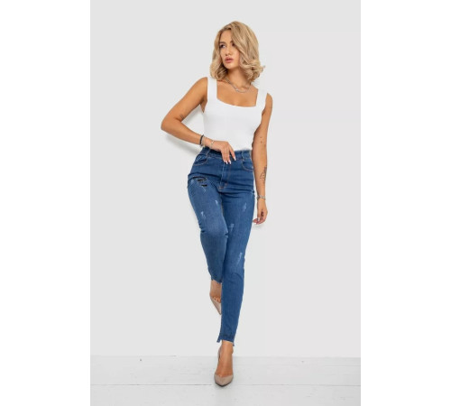 Джинси жіночі звужені, колір синій, 247R932