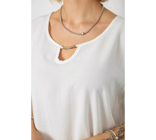 Блуза, цвет молочный, 244RM208