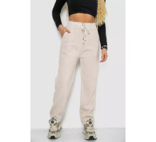 Штани жіночі вельветові, колір світло-бежевий, 214R607