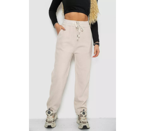 Брюки женские вельветовые, цвет светло-бежевый, 214R607.