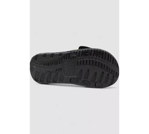 Шльопанці гумові для хлопчиків, колір чорно-салатовий, 243R9001C-16