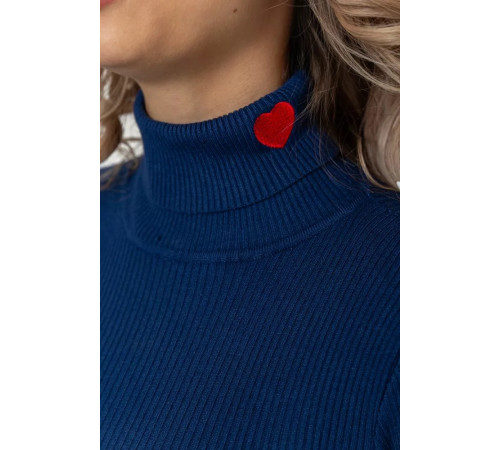 Гольф жіночий однотонний, колір синій, 204R052