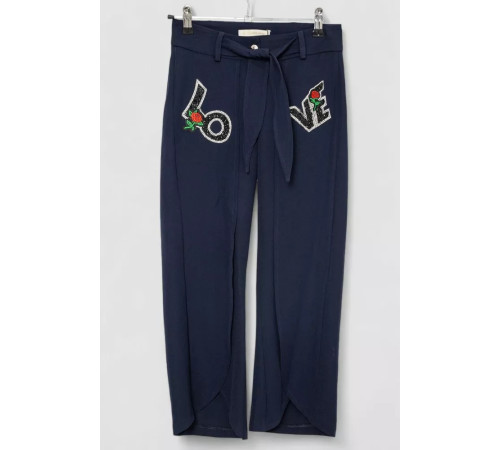 Штани для дівчаток вільного крою, колір синій, 247R3821