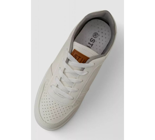 Кеды женские, цвет бело-серый, 248RR101