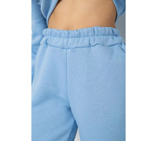 Спортивный женский костюм на флисе, цвет голубой, 244R1555