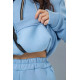 Спортивный женский костюм на флисе, цвет голубой, 244R1555