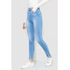 Джинси жіночі з потертостями, колір блакитний, 214R1530