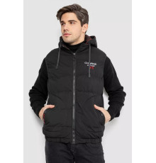 Жилетка чоловіча демісезонна двостороння, колір чорний, 244R99005