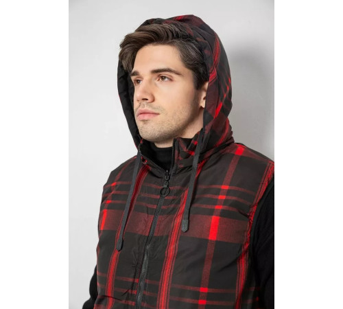 Жилетка чоловіча демісезонна двостороння, колір чорний, 244R99005