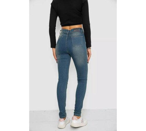 Джинси жіночі середньої посадки, колір синій, 247R6247-1