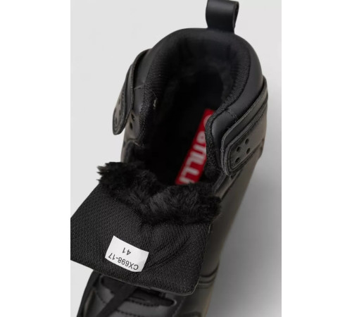 Кроссовки мужские зимние на меху, цвет черно-бежевый, 248RCX698