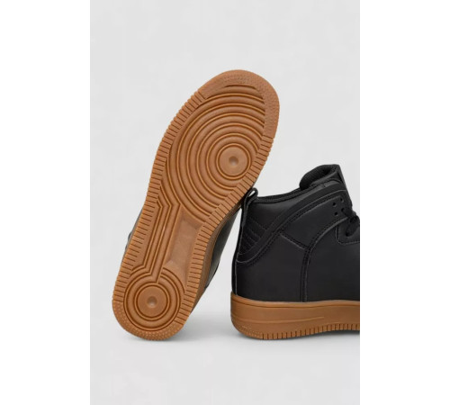 Кроссовки мужские зимние на меху, цвет черно-бежевый, 248RCX698