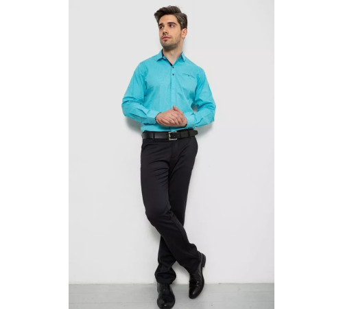 Сорочка чоловіча з принтом, колір бірюзовий, 214R7172