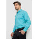 Сорочка чоловіча з принтом, колір бірюзовий, 214R7172