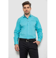 Рубашка мужская с принтом, цвет бирюзовый, 214R7172
