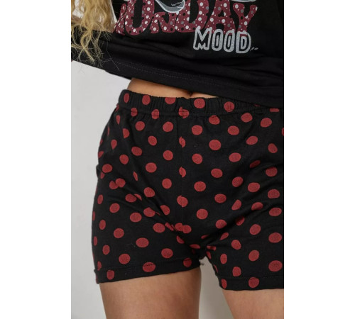 Жіноча піжама з принтом 238R2936, колір Чорний