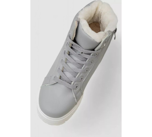 Кросівки жіночі зимові на хутрі, колір сірий, 248RMB01