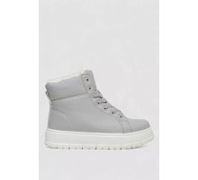 Кросівки жіночі зимові на хутрі, колір сірий, 248RMB01