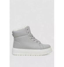 Кросівки жіночі зимові на хутрі, колір сірий, 248RMB01