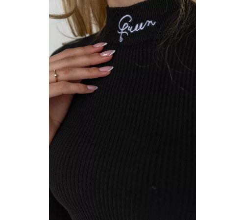 Водолазка женская трикотажная, цвет черный, 204R035
