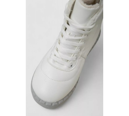 Кросівки жіночі зимові на хутрі, колір біло-сірий, 248RFM12