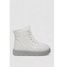 Кросівки жіночі зимові на хутрі, колір біло-сірий, 248RFM12