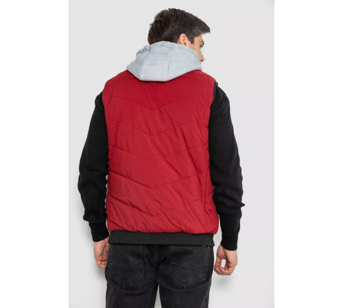 Жилетка чоловіча демісезонна двостороння, колір бордовий, 244R99011