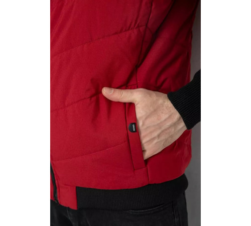 Жилетка чоловіча демісезонна двостороння, колір бордовий, 244R99011