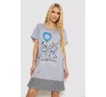 Сукня домашня, колір сіро-блакитний, 238RD80