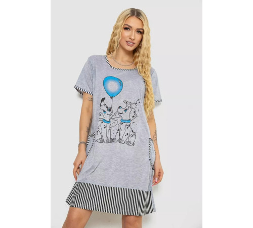 Сукня домашня, колір сіро-блакитний, 238RD80