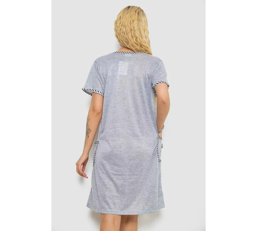 Сукня домашня, колір сіро-блакитний, 238RD80