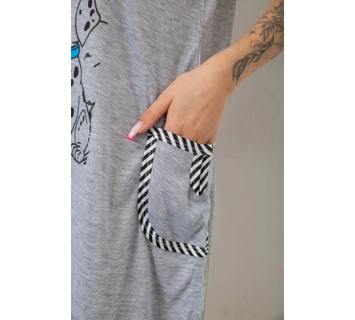 Сукня домашня, колір сіро-блакитний, 238RD80