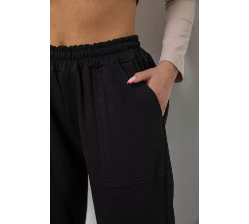 Спортивные брюки женские, цвет черный, 238R115