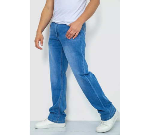Джинси чоловічі з потертостями, колір блакитний, 244R22-783