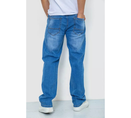 Джинси чоловічі з потертостями, колір блакитний, 244R22-783